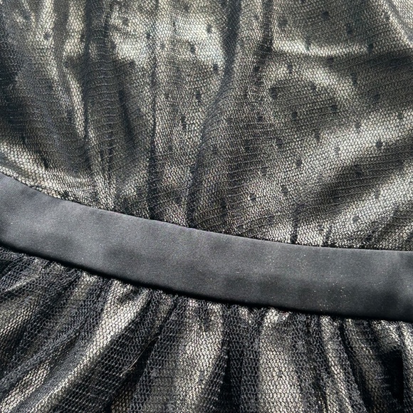 Black Mesh Sleeveless Peplum Top Zip Back Witchy Goth Sz8 - Picture 6 of 10